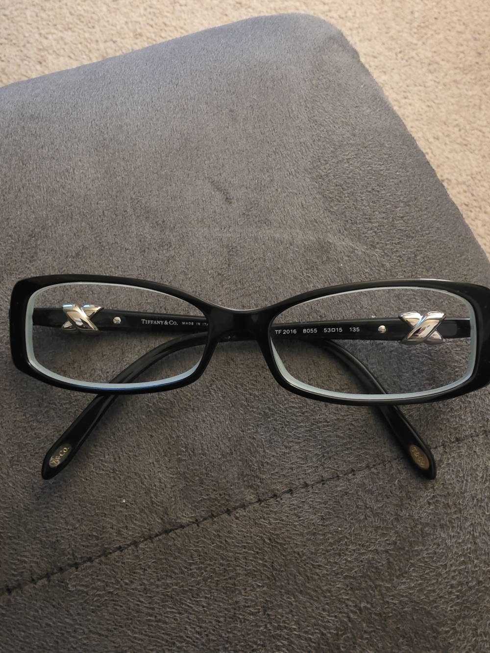 Tiffany & Co. Black Rectangle Eyeglasses